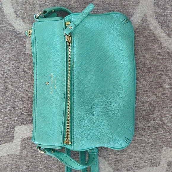 Tiffany Blue Kate Spade Leather Crossbody - Picture 2 of 4